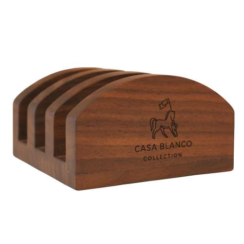 CBC-BWCBS3 - 3 Piece Black Walnut Cutting Board Set With Stand - Casa Blanco Collection -  Wood Chopping Block - Perfect for cutting steak, vegetables, fruit, cheese, bread and food prep - Kitchen must have - Kitchen tool for BBQ - WB Stand